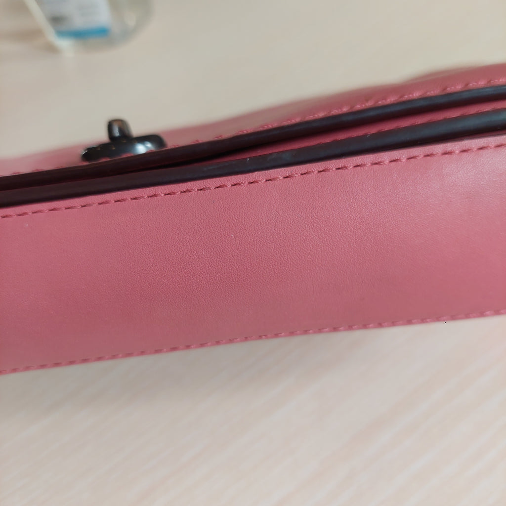 Coach Barbie Pink Dinky Leather Crossbody Bag | Pre Loved |