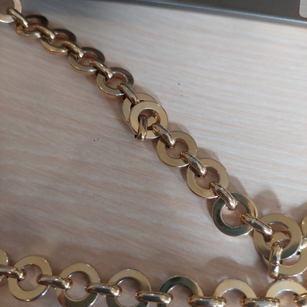 Salvatore Ferragamo Beige Leather Gancini Chain Shoulder Bag | Pre Loved |