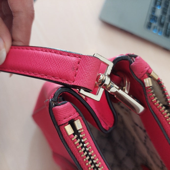 Kate Spade Bright Pink Leather Newbury Lane Satchel Bag | Pre Loved |