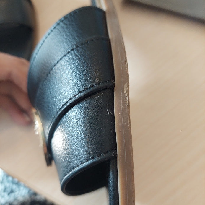 Tommy Hilfiger Black Logo Flats | Pre Loved |