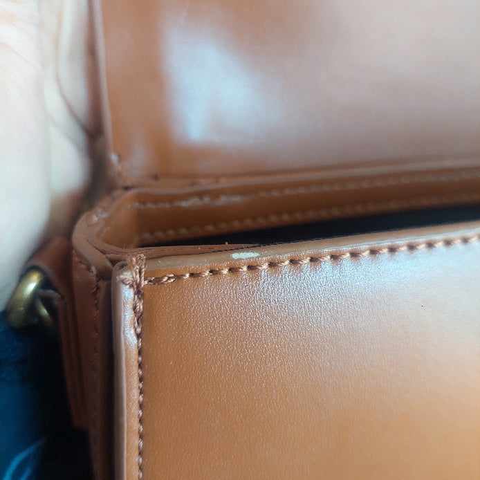 ZARA Tan Leatherette Saddle Crossbody Bag | Pre Loved |