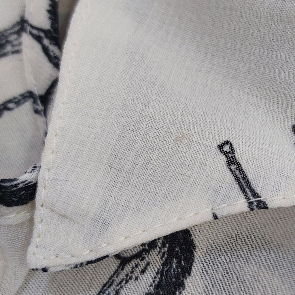 Dorothy Perkins White Sleeveless Horse Print Sheer Top | Pre Loved |