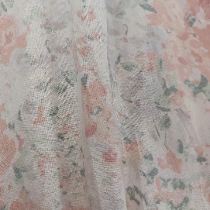H&M White & Pink Floral Short-sleeves Dress | Pre Loved |
