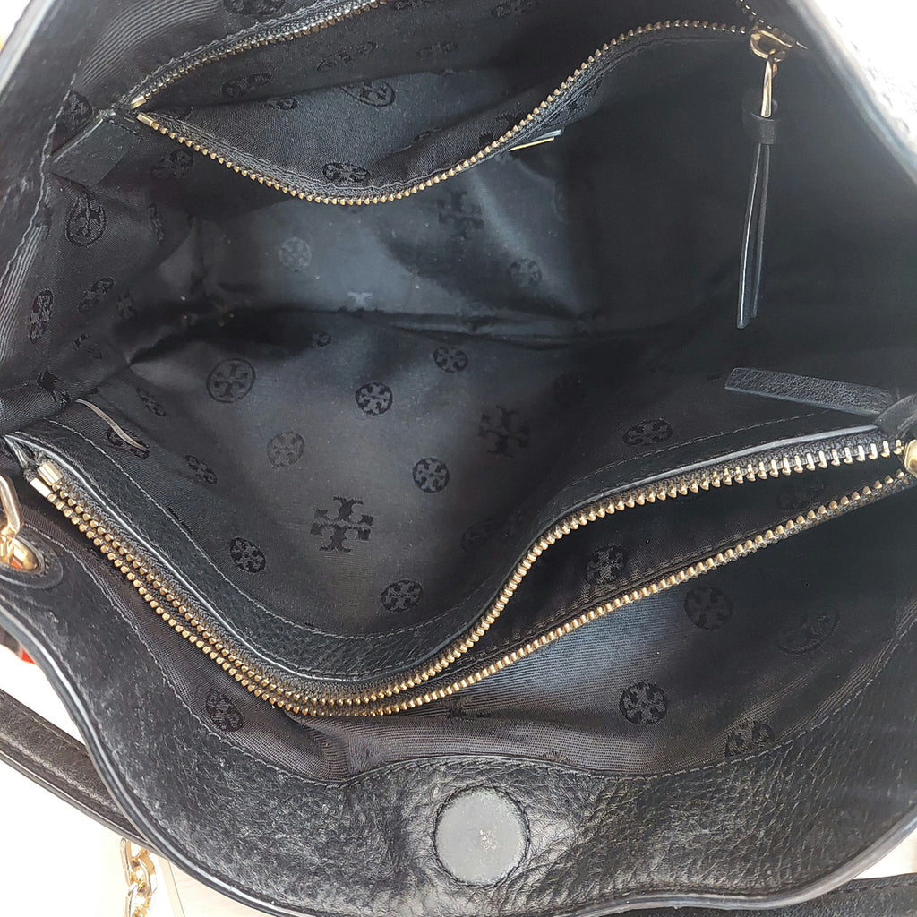 Tory Burch Black Leather Britten Shoulder Bag | Pre Loved |