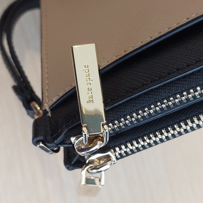 Kate Spade Two Tone Madison Double Zip Wristlet | Like New |