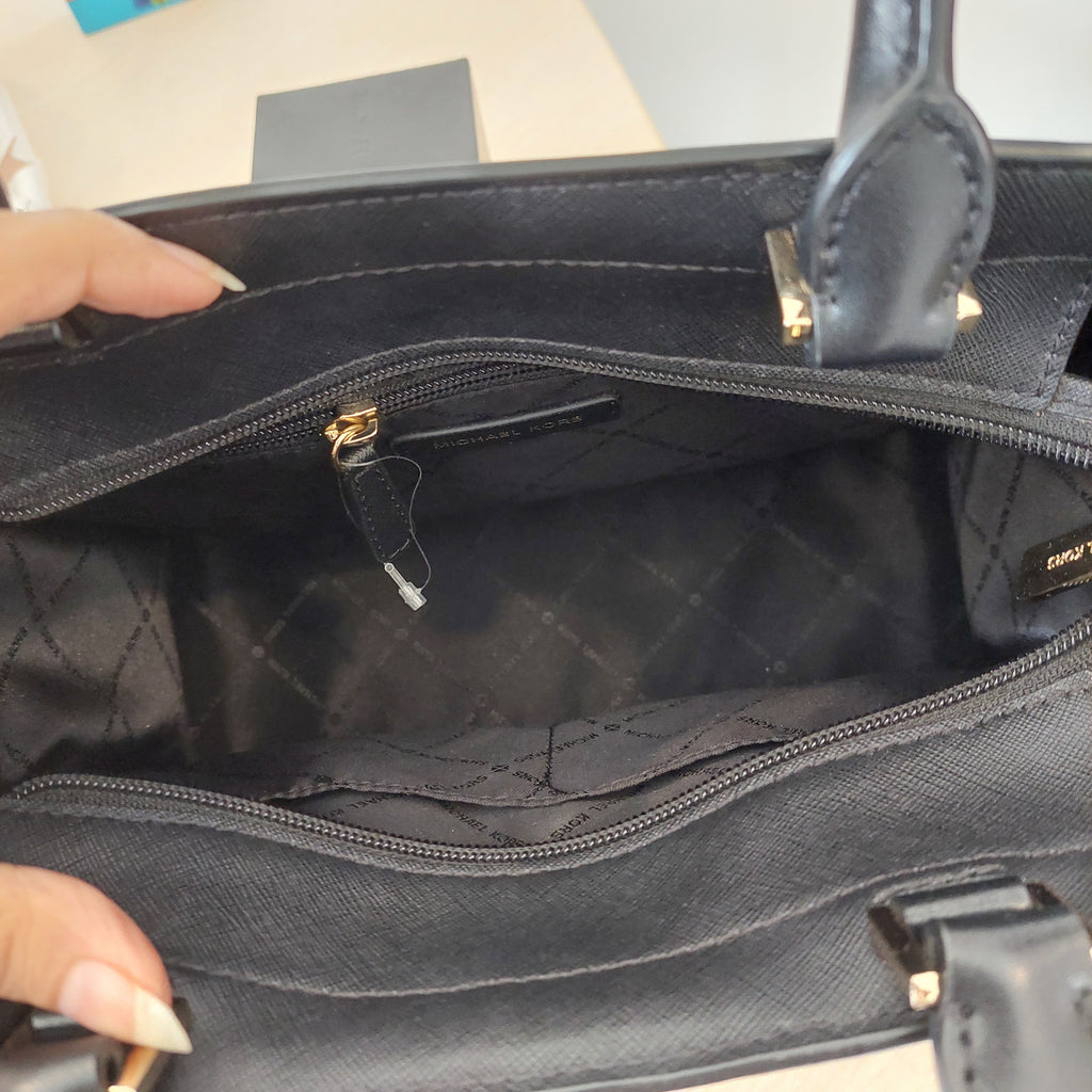 Michael Kors Black Leather Rayne East West Satchel | Gently Used |