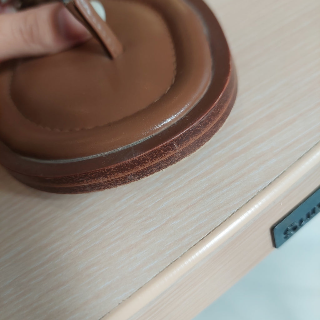 Michael Kors Brown Leather 'Daniella Empire' Logo Sandals | Gently Used |