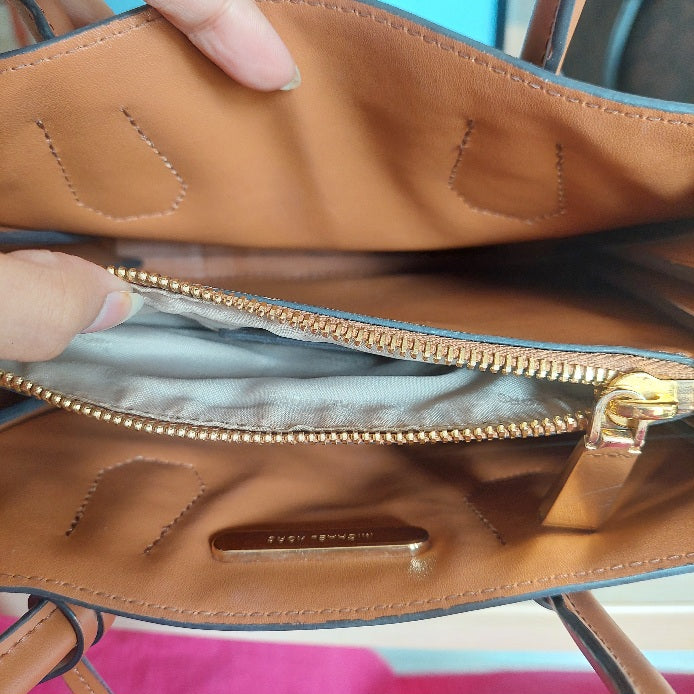 Michael Kors Brown Signature Coated Canvas & Leather Small Mercer Tote Bag | Pre Loved |