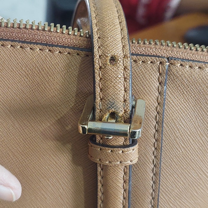 Michael Kors Tan Saffiano Leather Jet Set Tote Bag | Pre Loved |