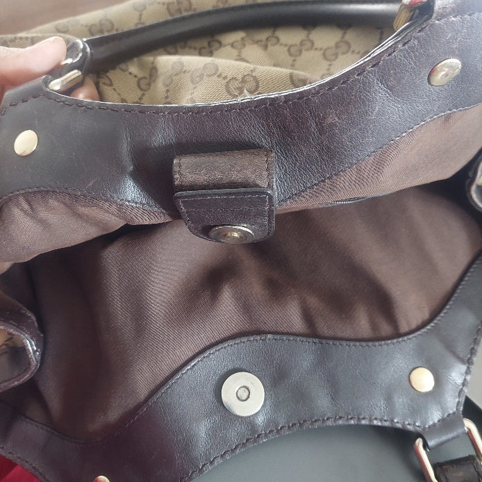 Gucci Beige/Brown GG Canvas Medium Sukey Tote Bag | Pre Loved |