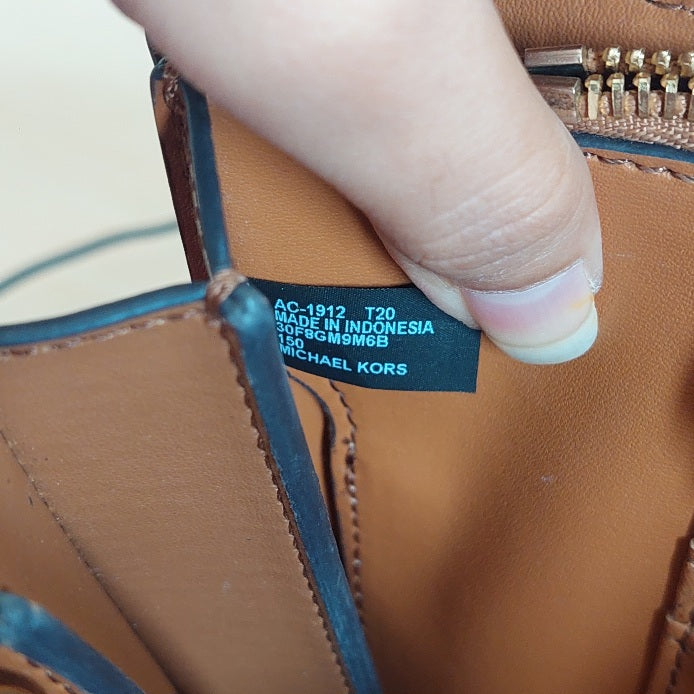 Michael Kors Brown Signature Coated Canvas & Leather Small Mercer Tote Bag | Pre Loved |