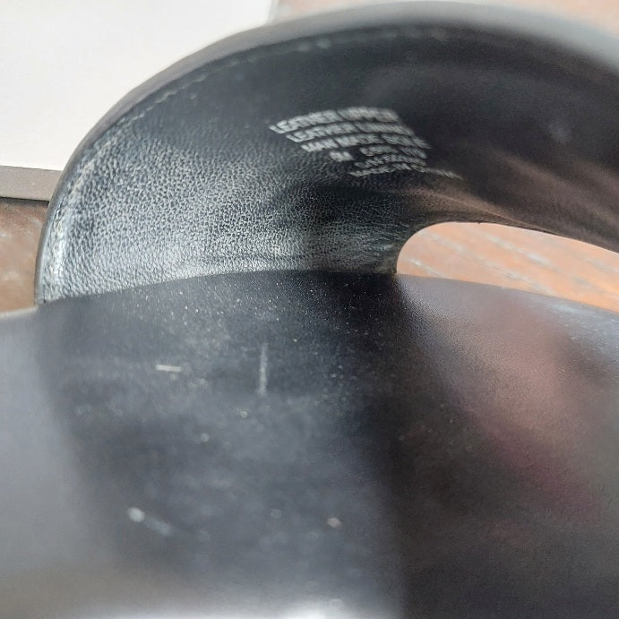 Tory Burch Black Leather 'Everly' Slide Sandals | Gently Used |