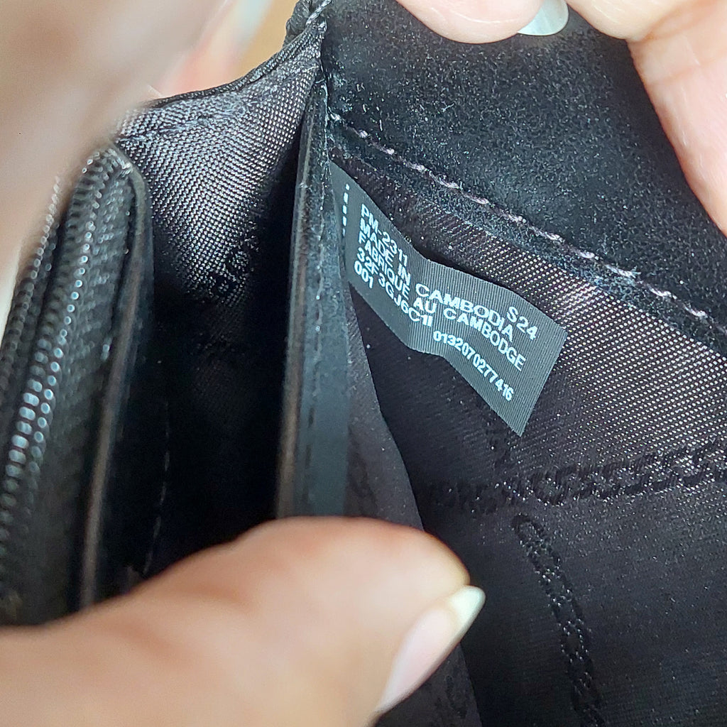 Michael Kors Black Nylon Jet Set Small Gabardine Smartphone Crossbody Bag | Gently Used |