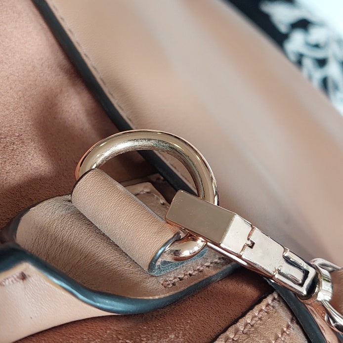 Rebecca Minkoff Tan Leather & Suede Embellished Convertible Backpack Purse | Pre Loved |