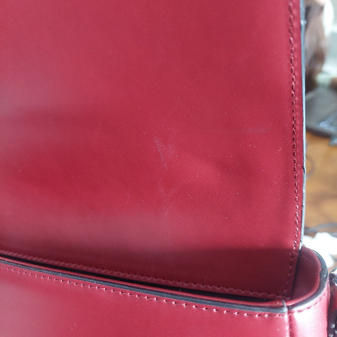 karl lagerfeld Burgundy Leather Crossbody Bag | Gently Used |