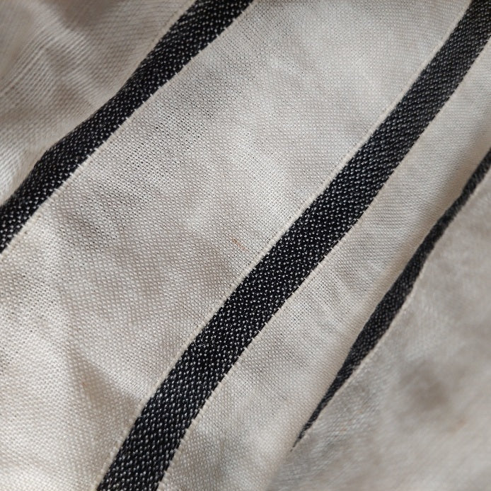 Zara Cream & Black Striped Tie Up Detail Top | Pre Loved |