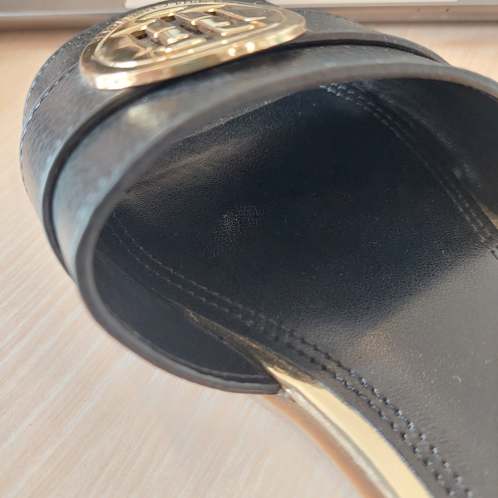 Tommy Hilfiger Black Logo Flats | Pre Loved |