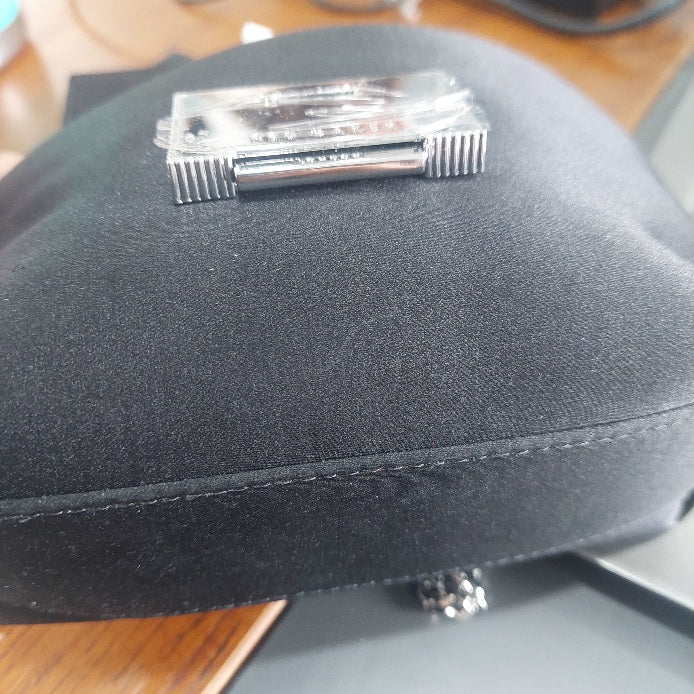 Ted Baker Black Satin Crystal Bow Shoulder Bag | Brand New |