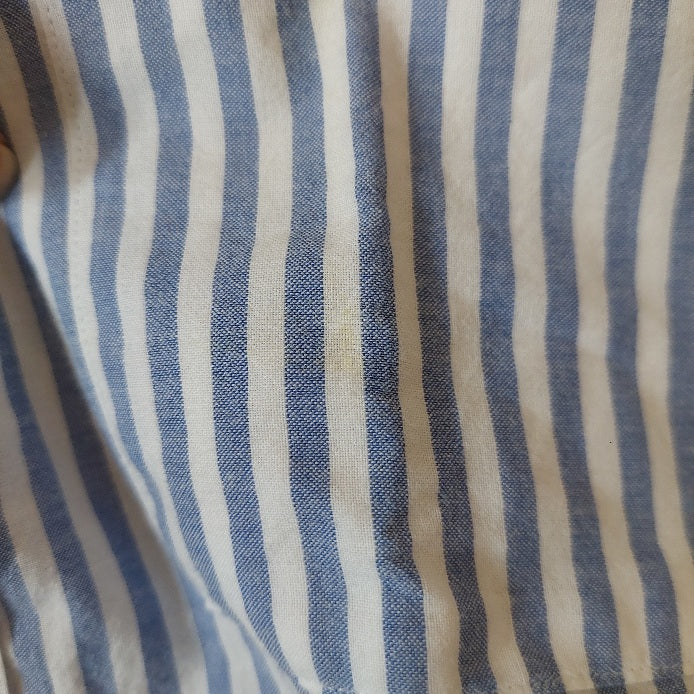Zara Blue & White Striped Collared Shirt | Pre Loved |