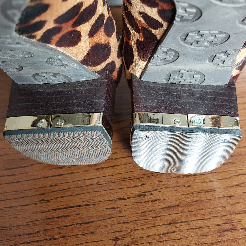 Tory Burch Leopard Print Block Heel 'Reva' Pumps | Pre Loved |