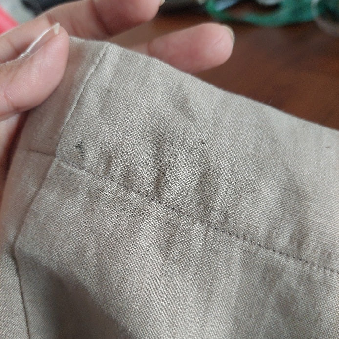 Mexx Beige Thread Embroidered Pants | Pre Loved |
