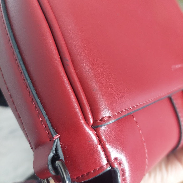 karl lagerfeld Burgundy Leather Crossbody Bag | Gently Used |