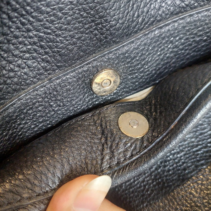 Kate Spade Black Leather Triple Compartment Shoulder Bag | Pre Loved |