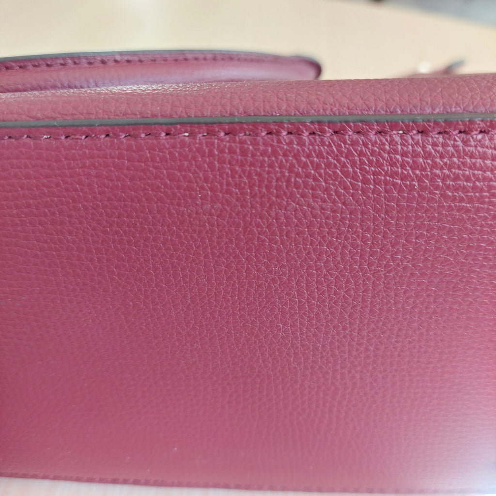 Kate Spade Maroon 'Darcy' Leather Small Satchel | Brand New |