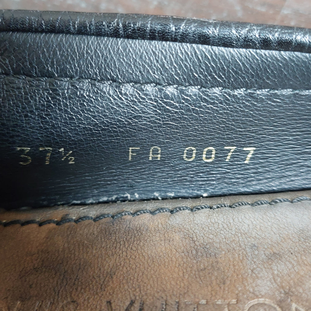 Louis Vuitton Black Pebbled Leather Monte Carlo Driving Moccasins | Pre Loved |