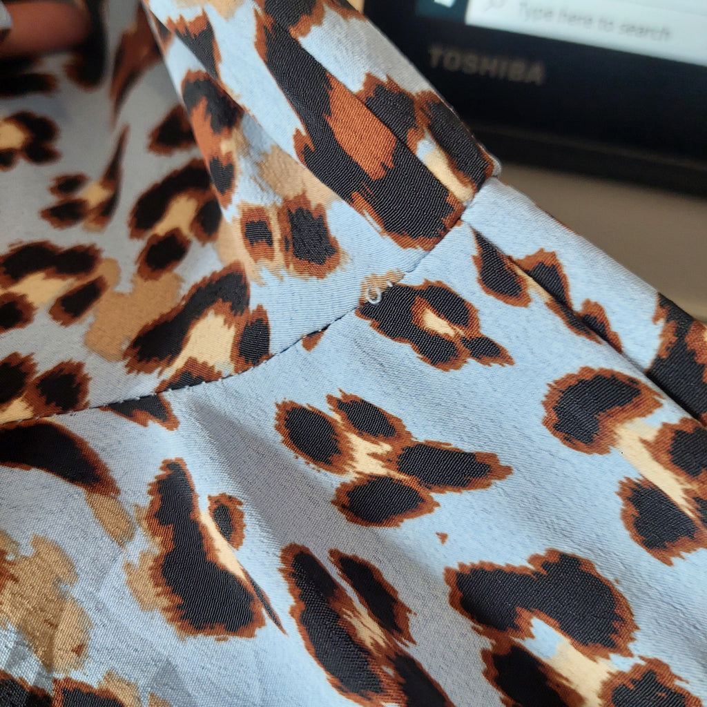 M&S Light Blue Cheetah Print Maxi Dress | Gently Used |