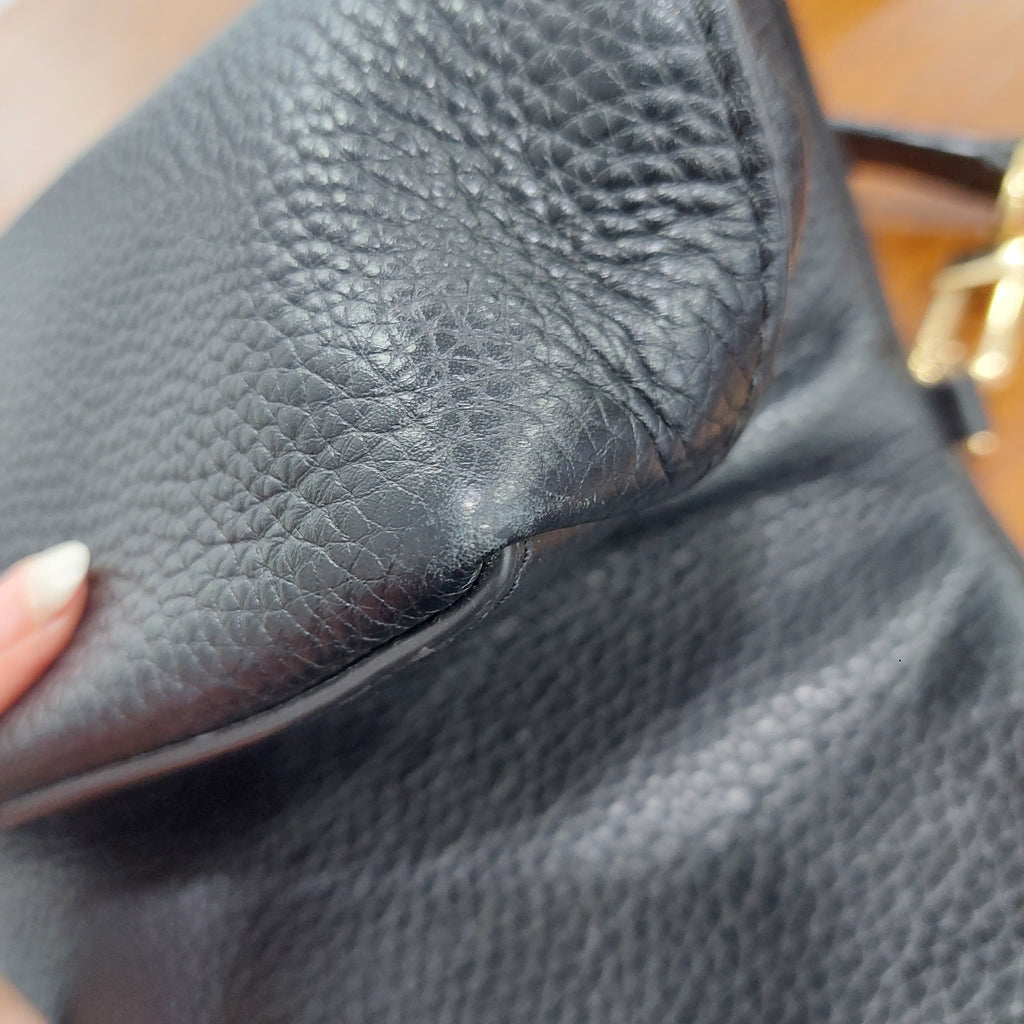 Tory Burch Black Leather Taylor Convertible Foldover Crossbody Bag | Gently Used |