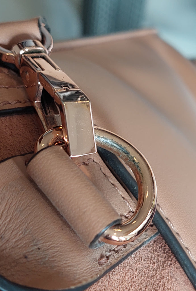 Rebecca Minkoff Tan Leather & Suede Embellished Convertible Backpack Purse | Pre Loved |