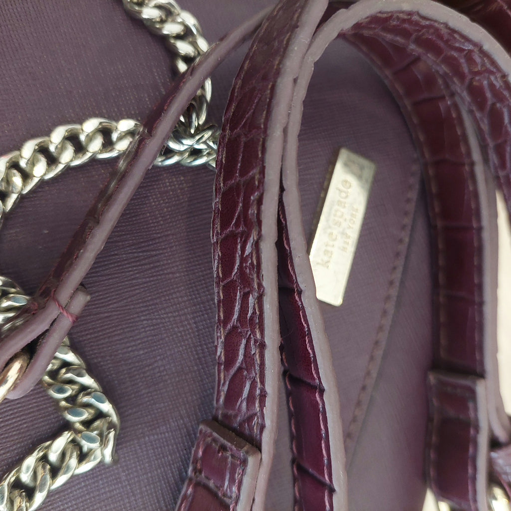 Kate Spade Purple Leather Shoulder Bag | Pre Loved |