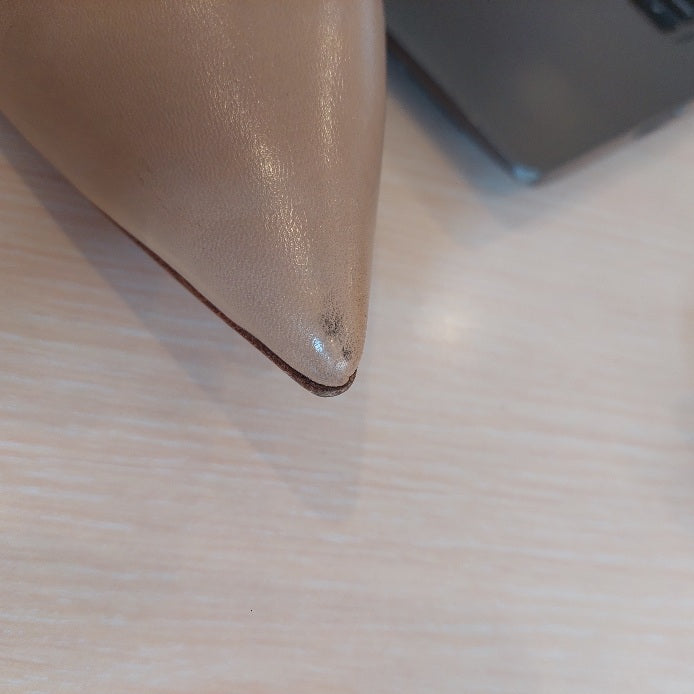 Christian Louboutin BEIGE Leather DECOLTISSIMO Heels | Gently Used |