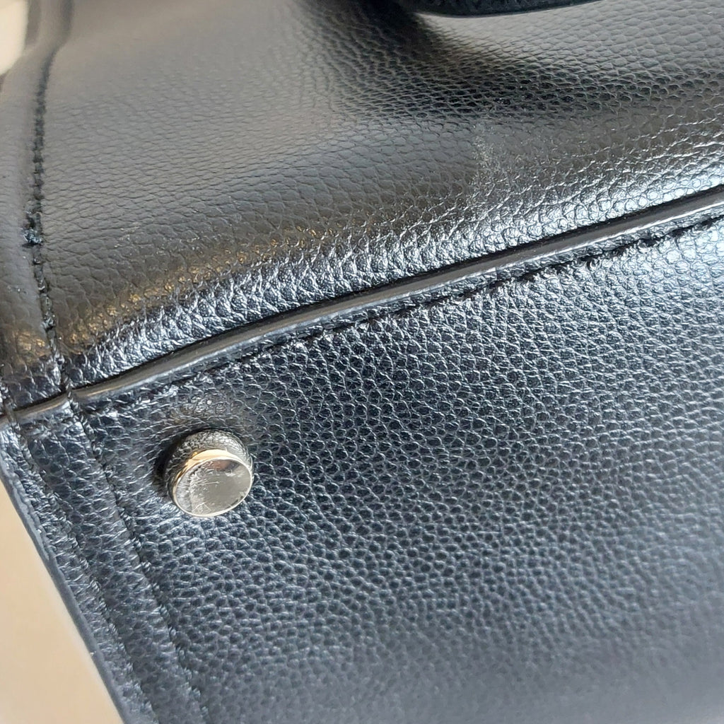 Kate Spade Black & White Patterson Drive Small Geraldine Satchel Bag | Gently Used |