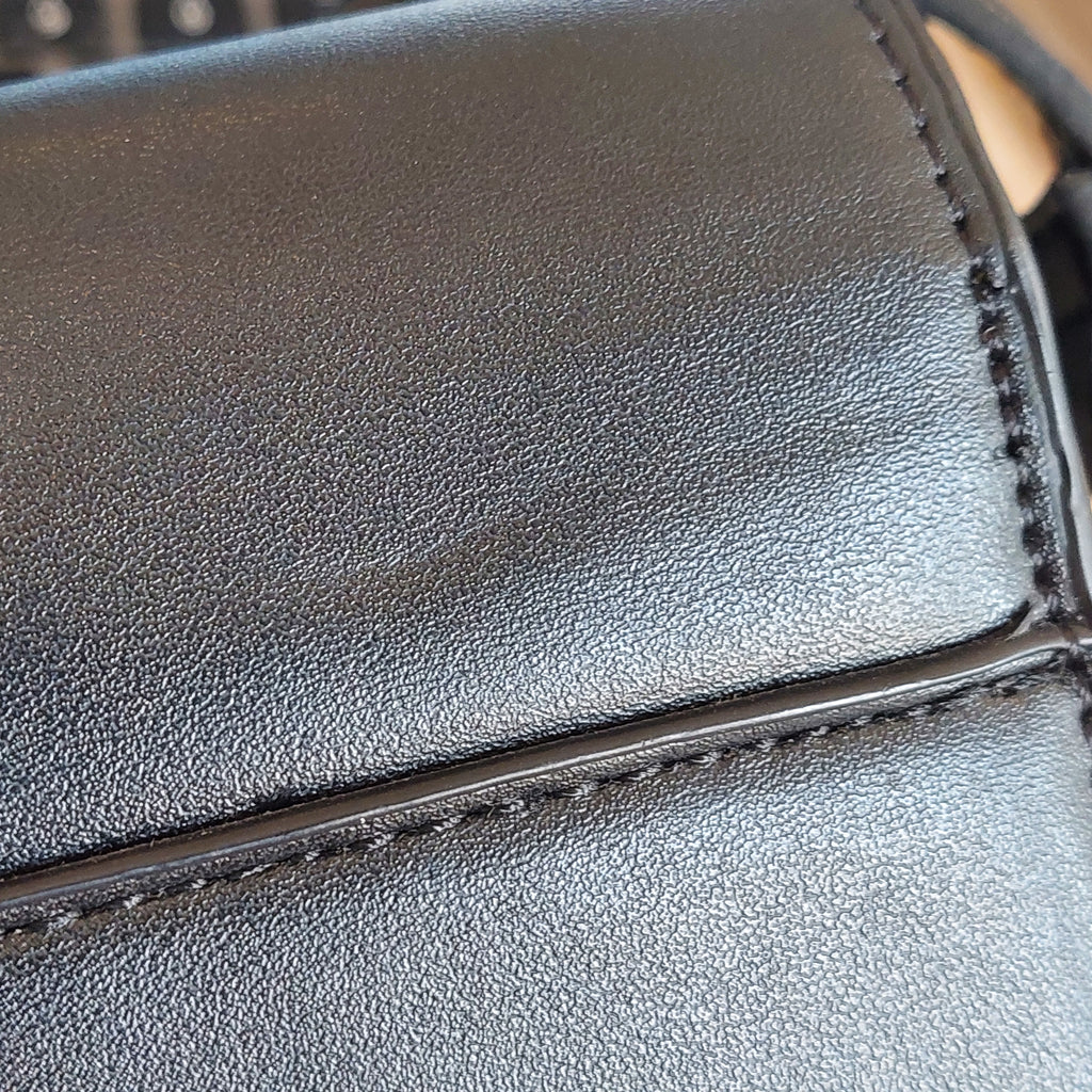 Mango Black Faux Leather Adjustable Shoulder Bag | Brand New |