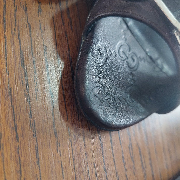 Gucci Brown Guccissima Leather Horsebit D'orsay Peep Toe Pumps | Pre Loved |