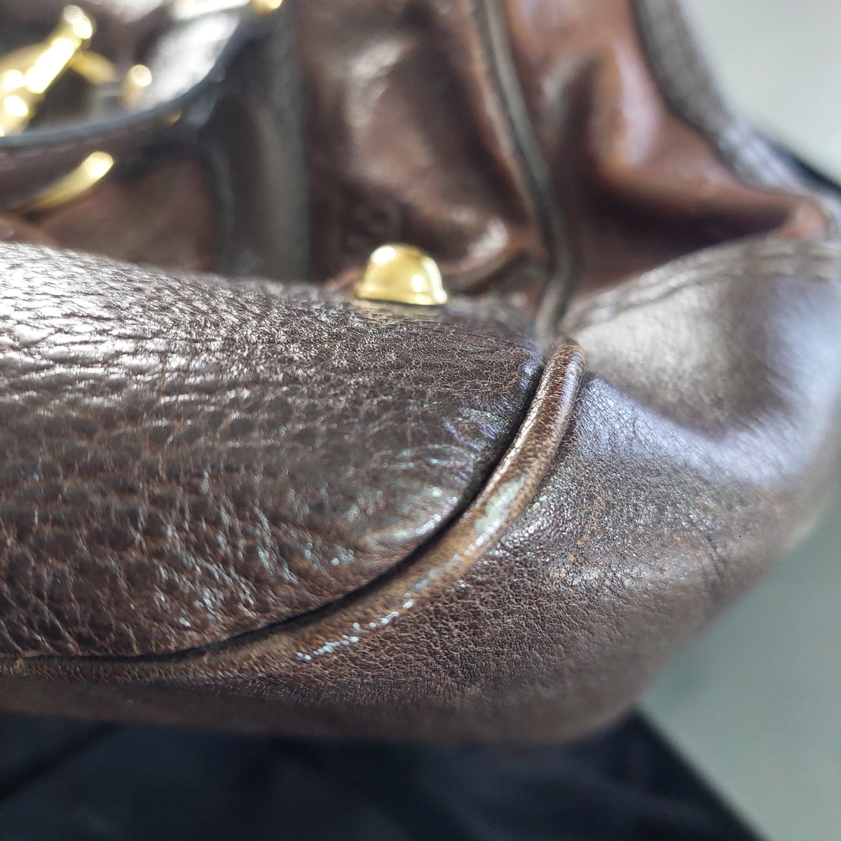 Gucci Brown Guccissima Leather Boston Bag | Pre Loved |