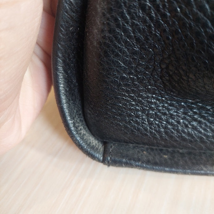 Kate Spade Black Leather Triple Compartment Shoulder Bag | Pre Loved |