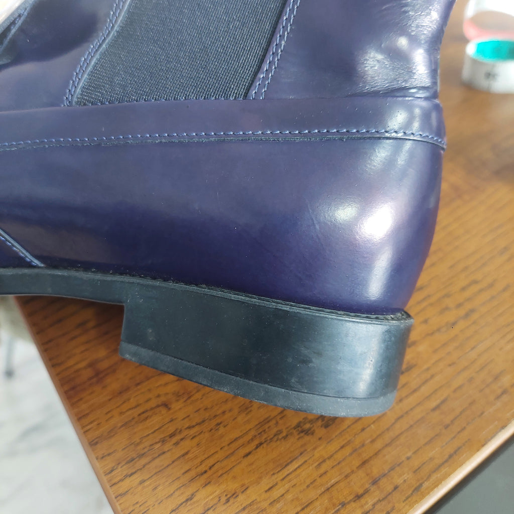 Tod's Navy Blue Leather Chelsea Boots | Pre Loved |
