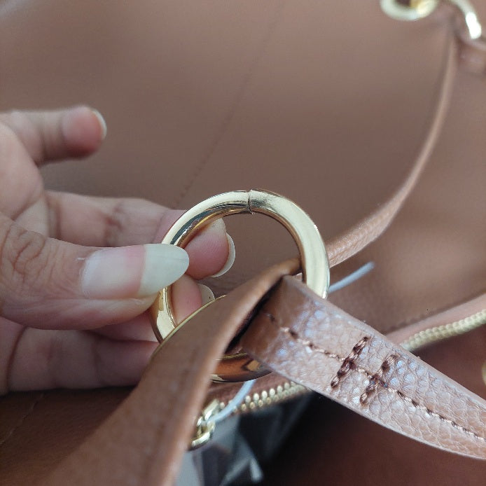 Steve Madden Tan Leatherette Large Tote | Brand New |