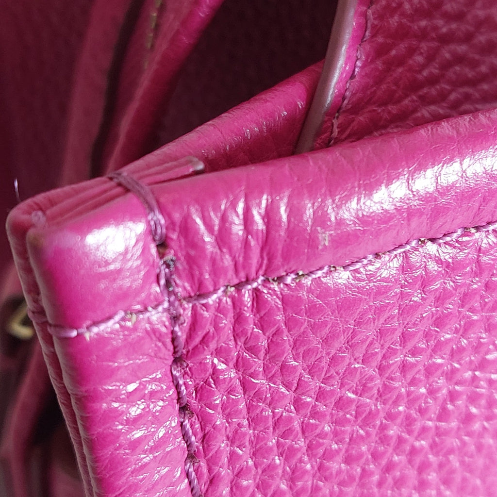 Marc Jacobs Hot Pink The Leather Small Tote Bag | Pre Loved |
