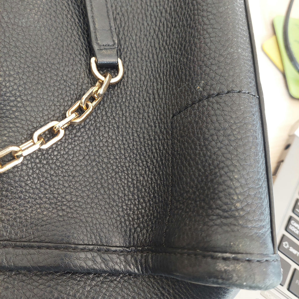 Tory Burch Black Leather Britten Shoulder Bag | Pre Loved |