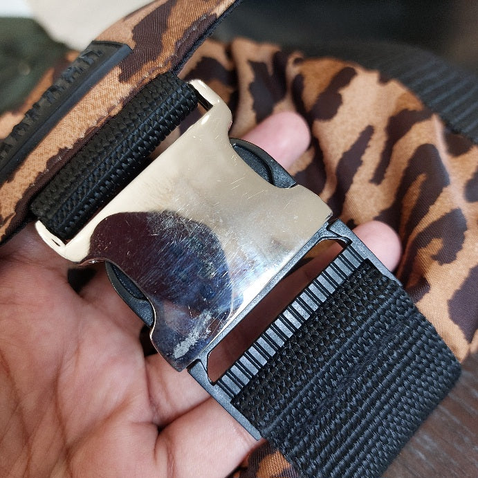 Ralph Lauren Leopard Print Nylon Medium Shoulder Bag | Gently Used |