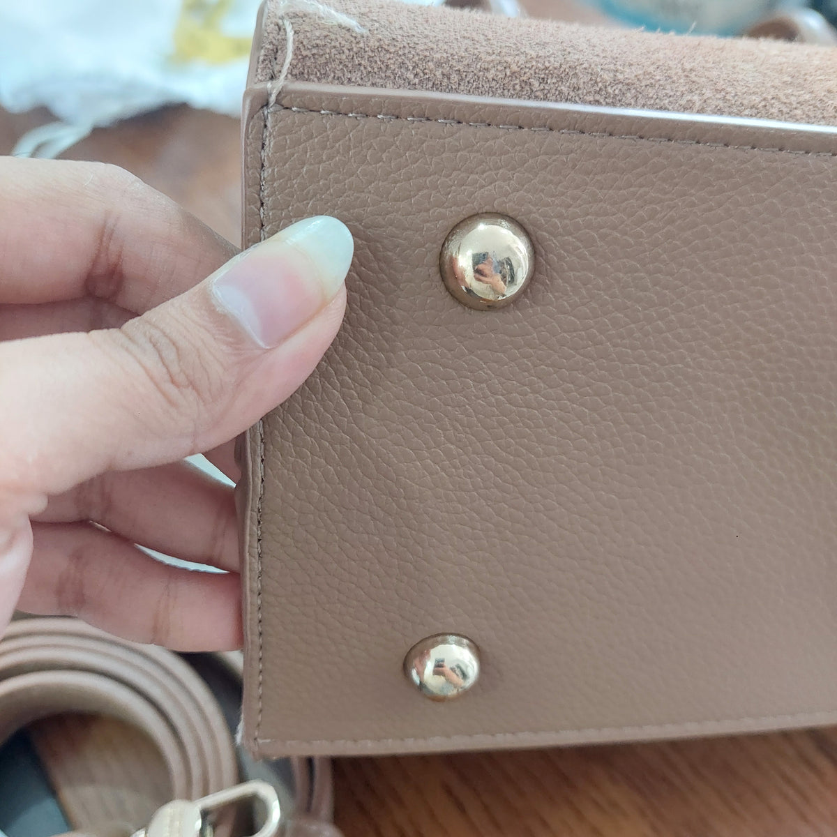 Dune London Camel Dinidefine Suede Belted Grab Bag | Gently Used |
