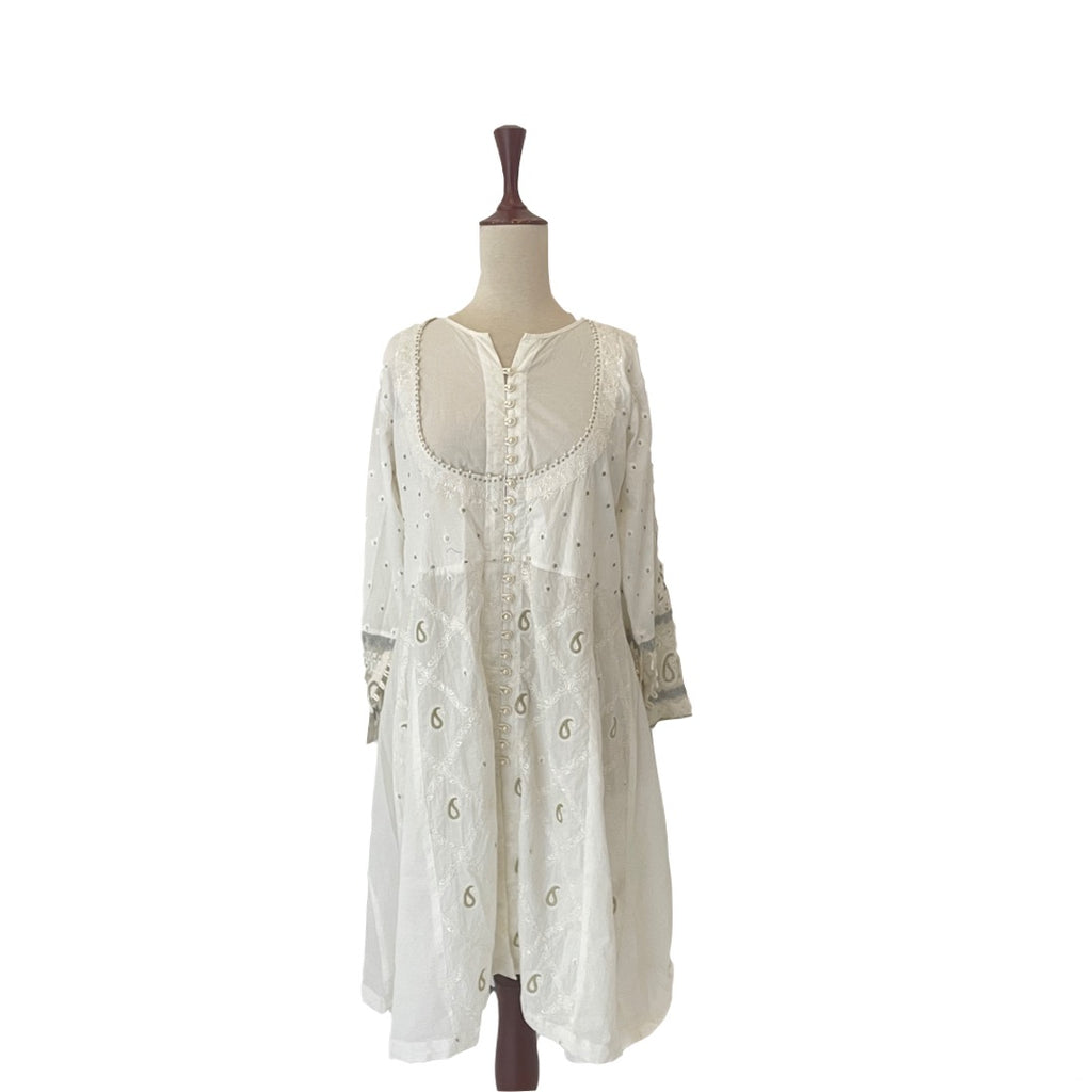 Khaadi White Embroidered Kurta | Brand New |