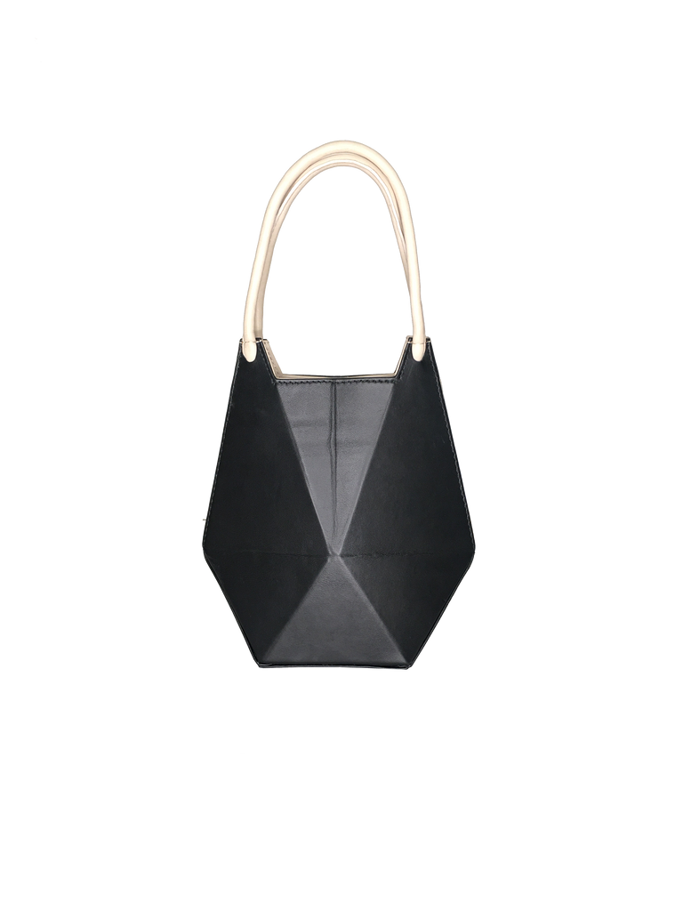 Warp Onyx Leather Small Hobo Bag | Sample |