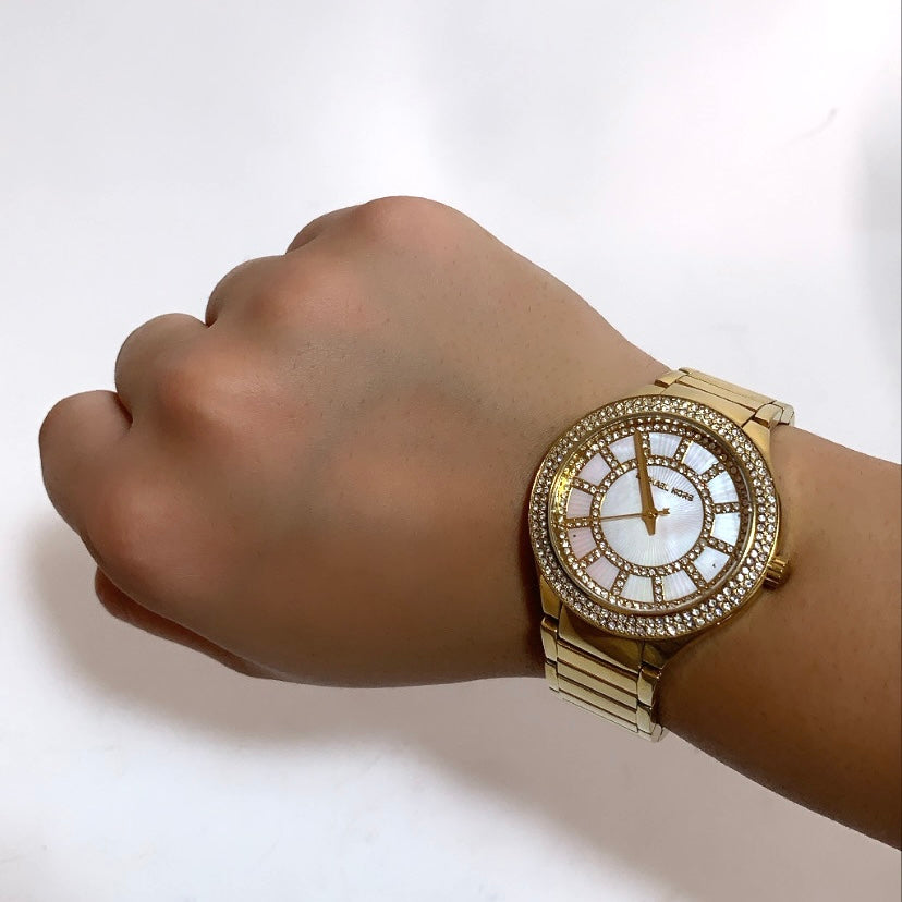 Michael Kors MK3396 Gold Rhinestone Watch | Gently Used |
