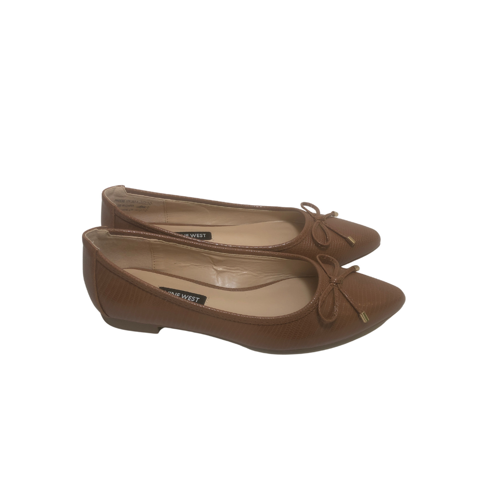 Nine West Tan Pointed Ballet Flats | Brand New |