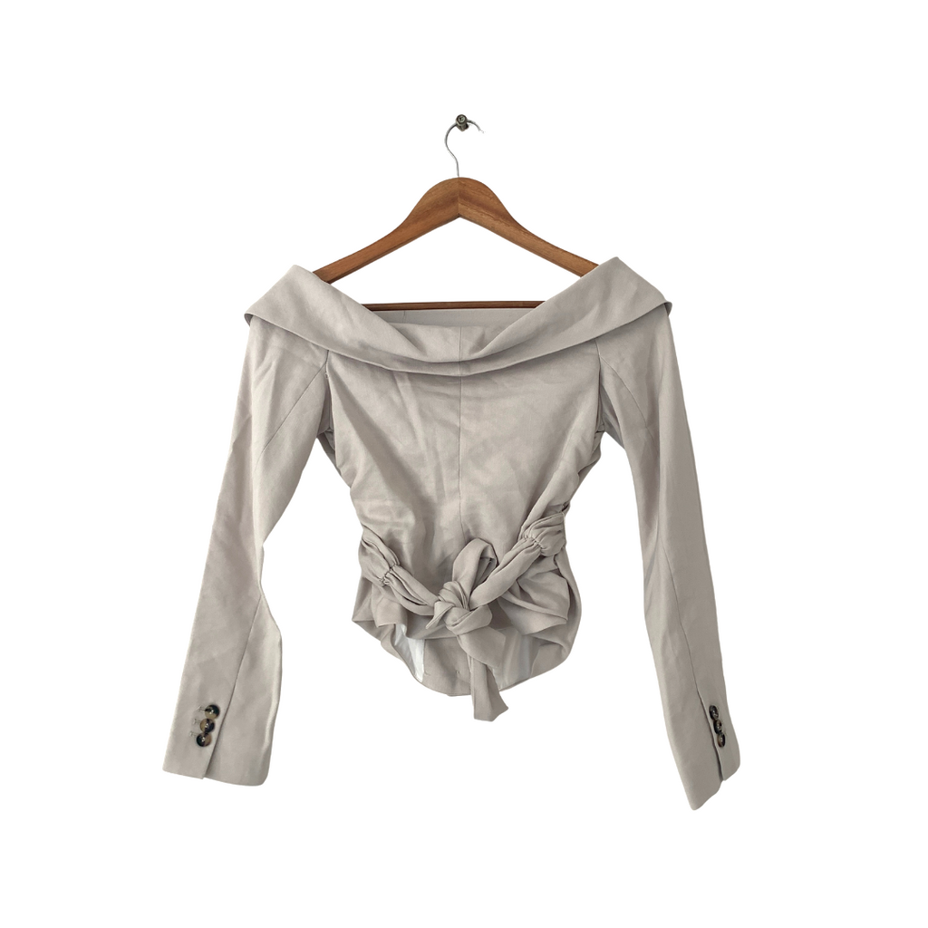 ZARA Light Grey Limited Edition Cropped Blazer | Brand New |